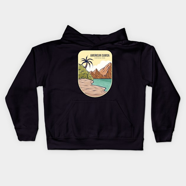 American Samoa Kids Hoodie by Mark Studio